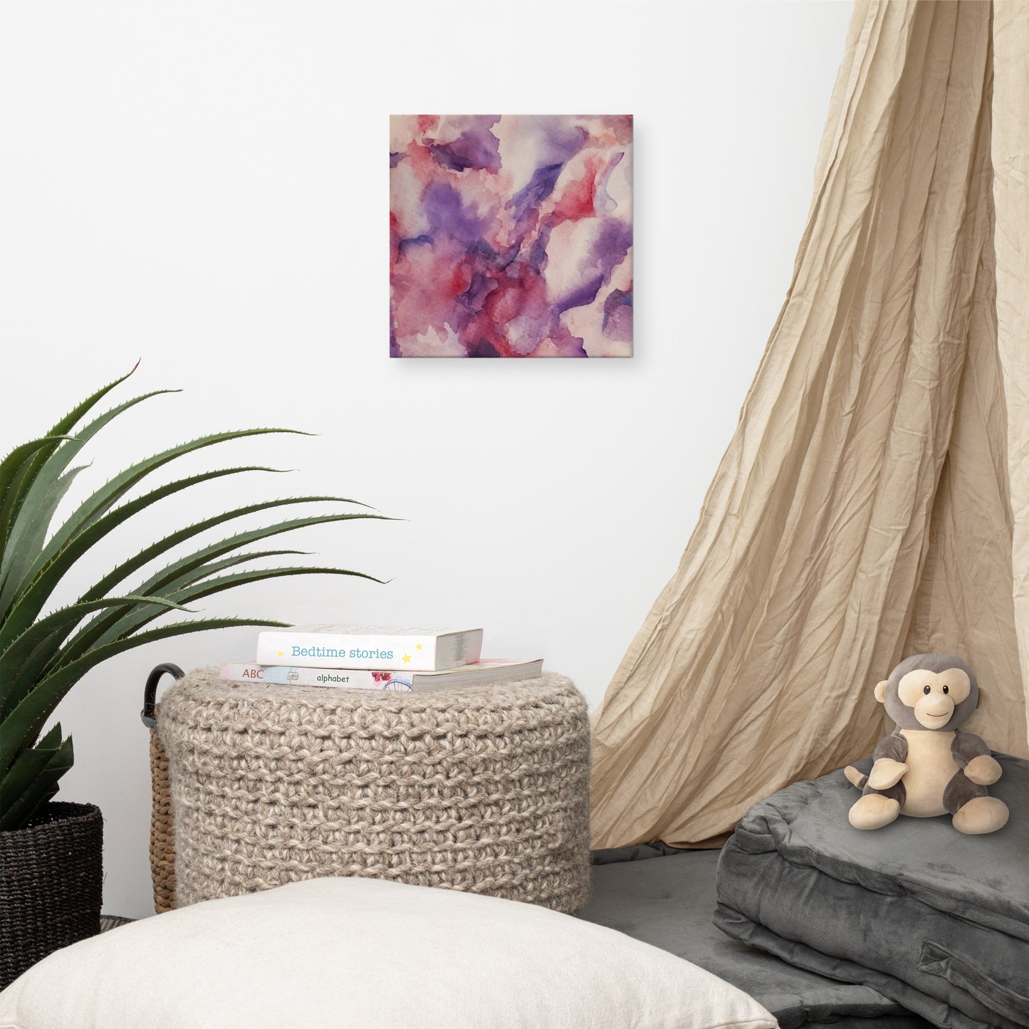 "Abstracted Orchid" Canvas Art Print