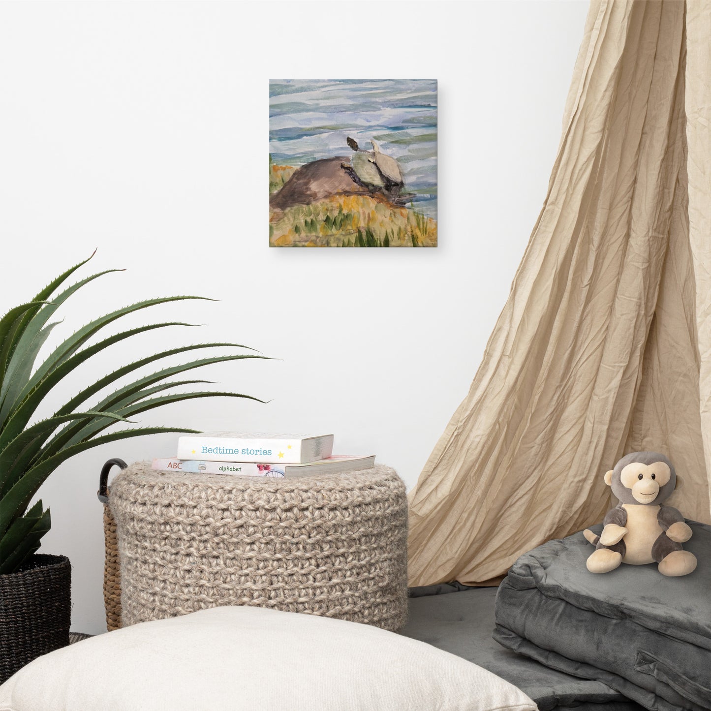 "Turtle Pals" Canvas Art Print