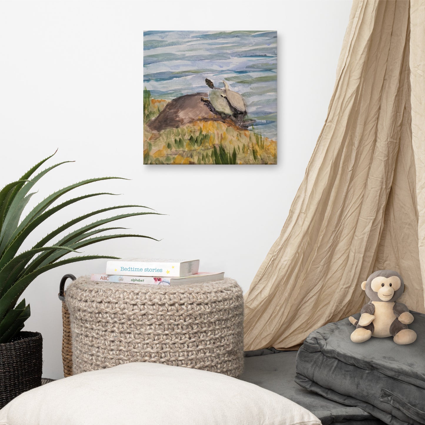 "Turtle Pals" Canvas Art Print