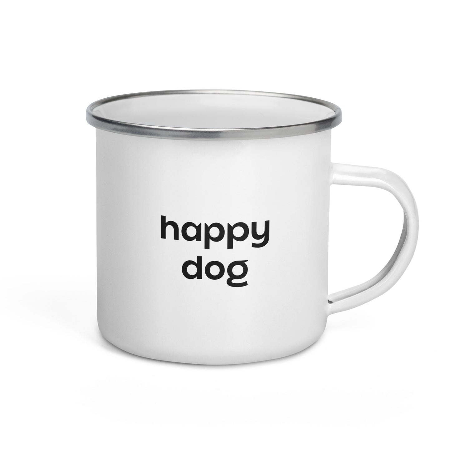 "Happy Dog" Enamel Mug