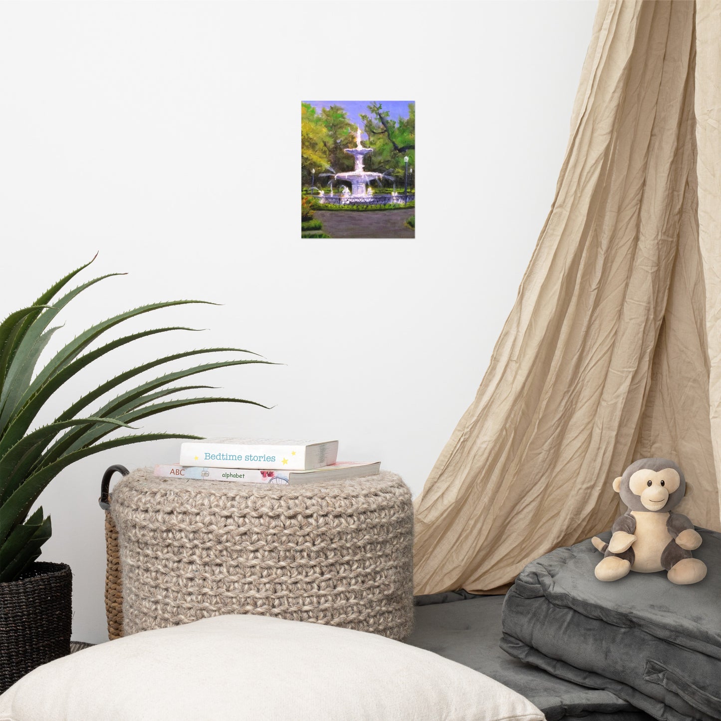 "Forsyth Fountain Plein Air #12) Poster Art Print