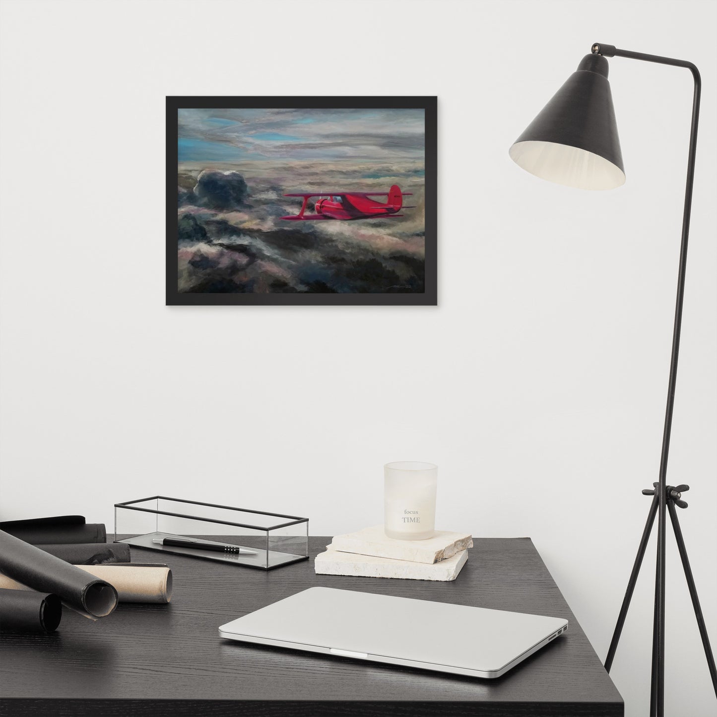 "Brave Staggerwing Flight" Framed Poster Art Print