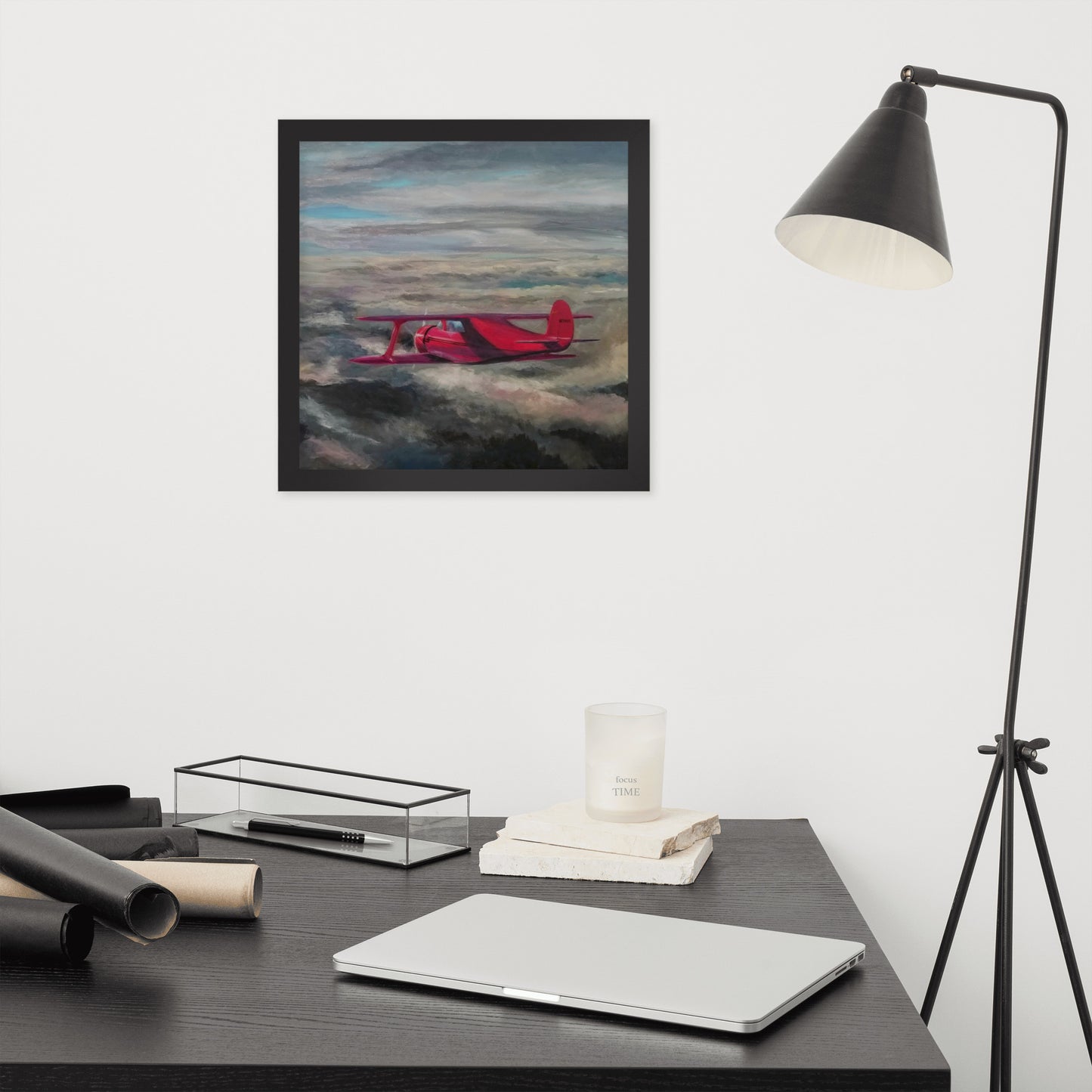"Brave Staggerwing Flight" Framed Poster Art Print