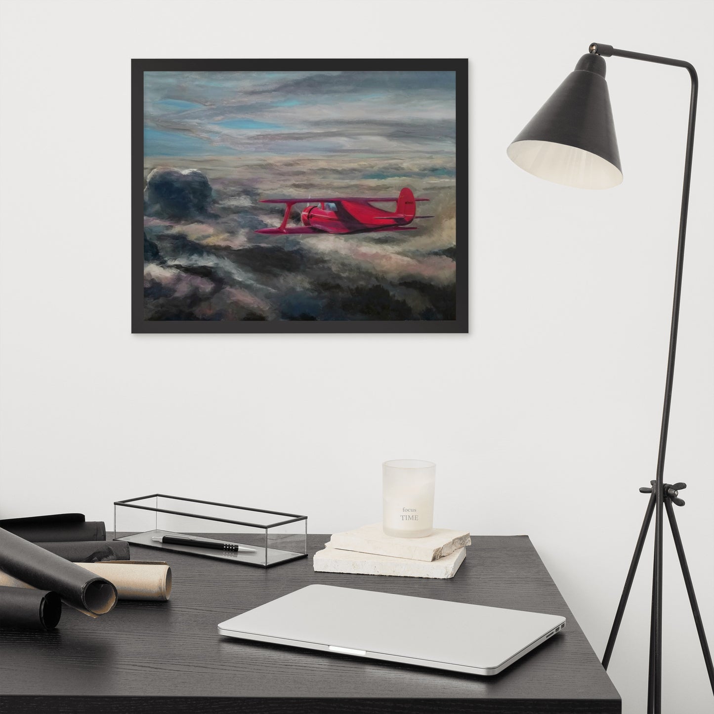 "Brave Staggerwing Flight" Framed Poster Art Print