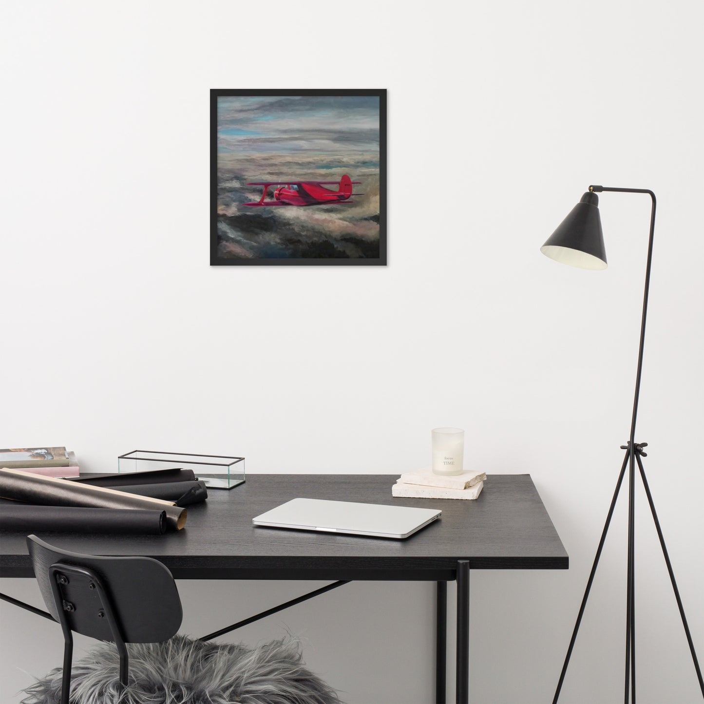 "Brave Staggerwing Flight" Framed Poster Art Print