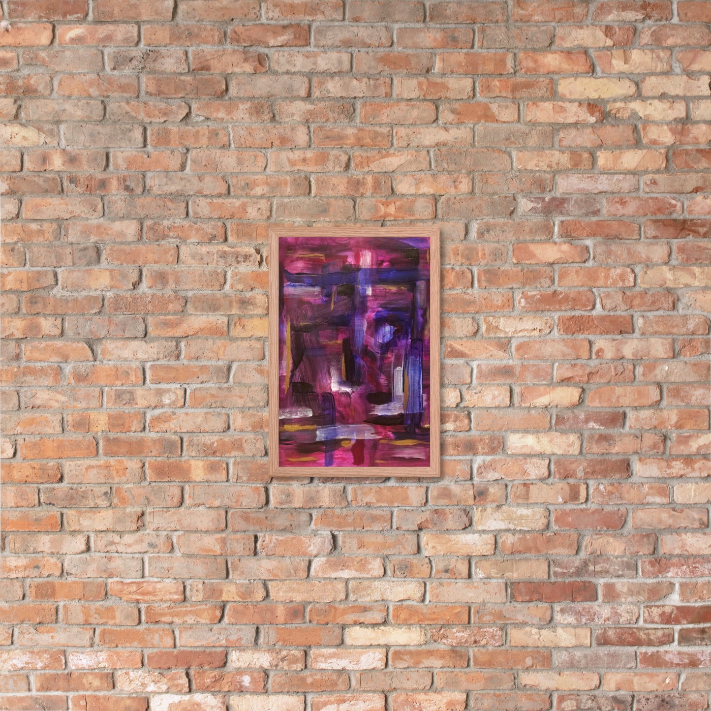 "Portrait in Violet and Gold" Framed Poster Art Print