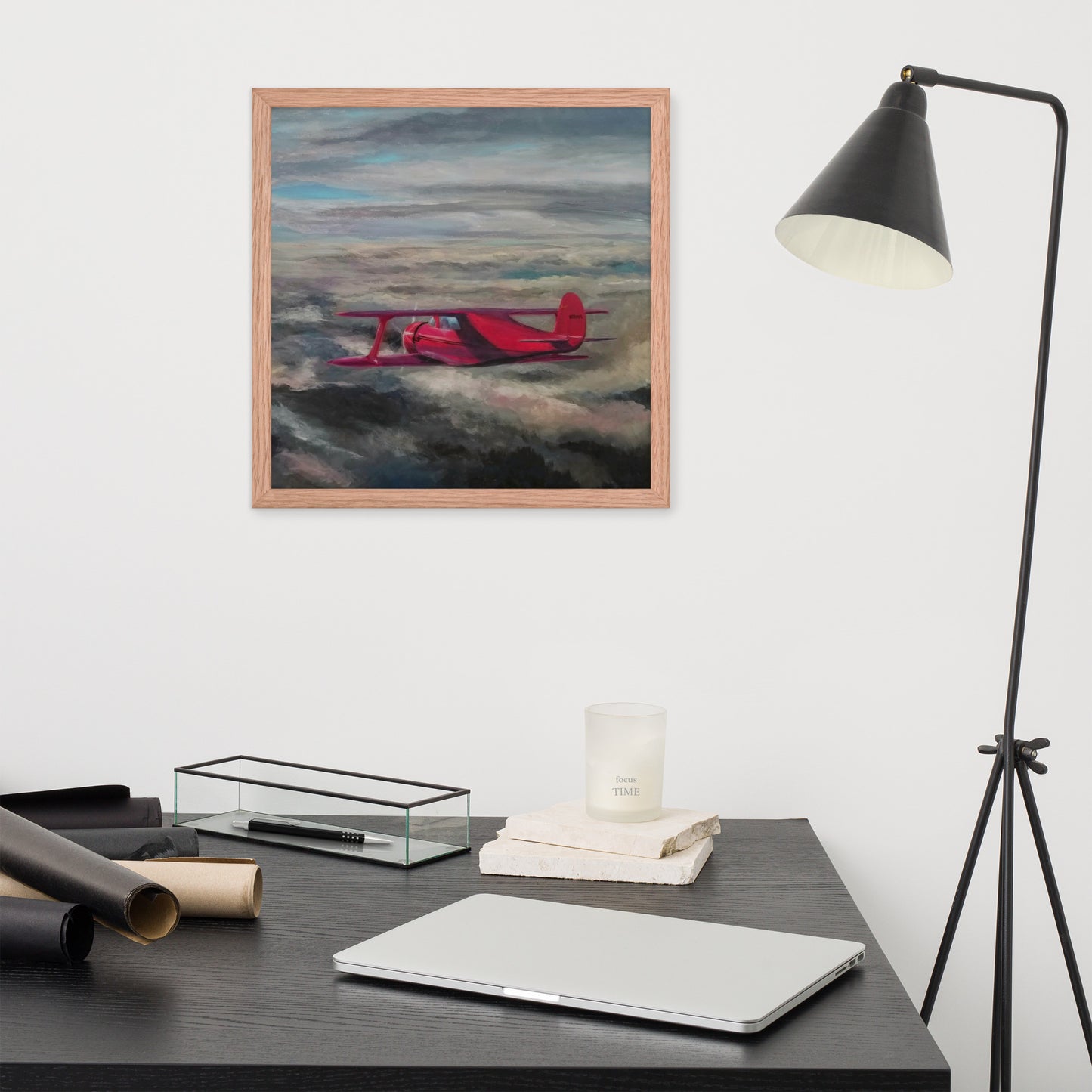 "Brave Staggerwing Flight" Framed Poster Art Print
