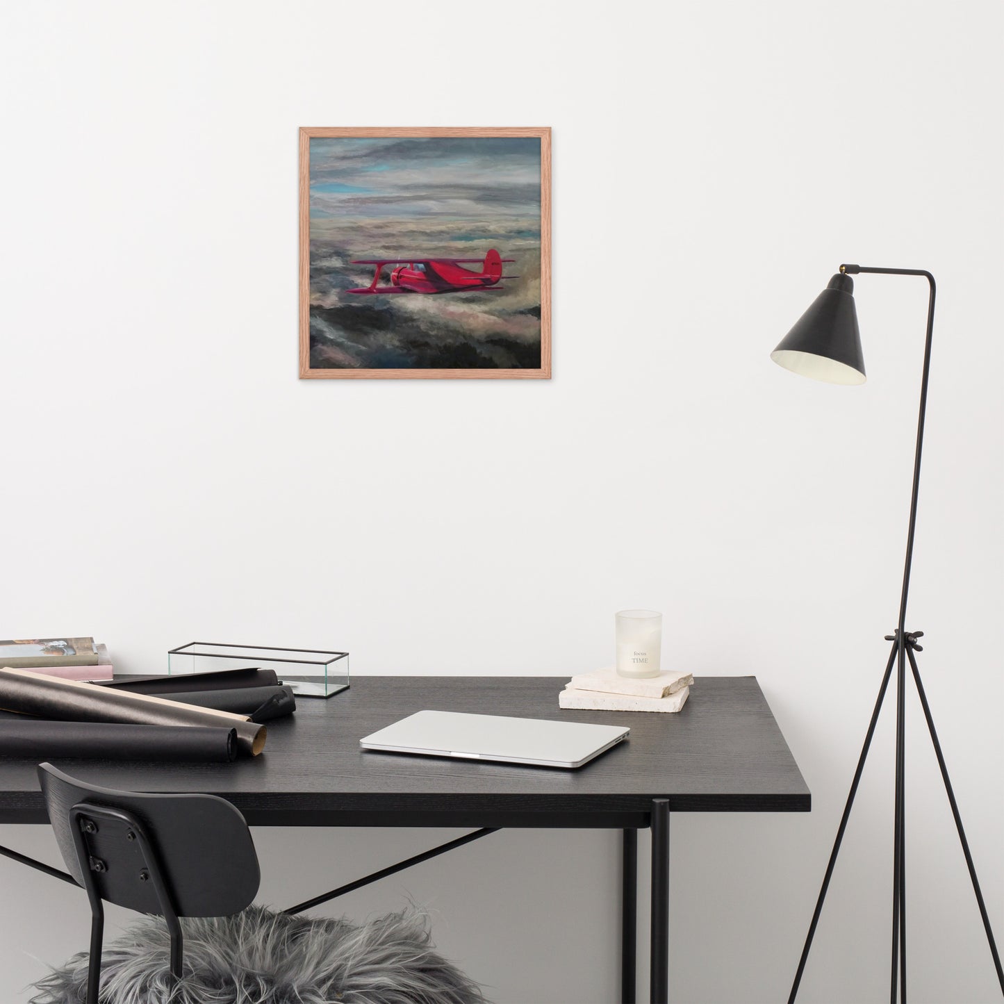 "Brave Staggerwing Flight" Framed Poster Art Print