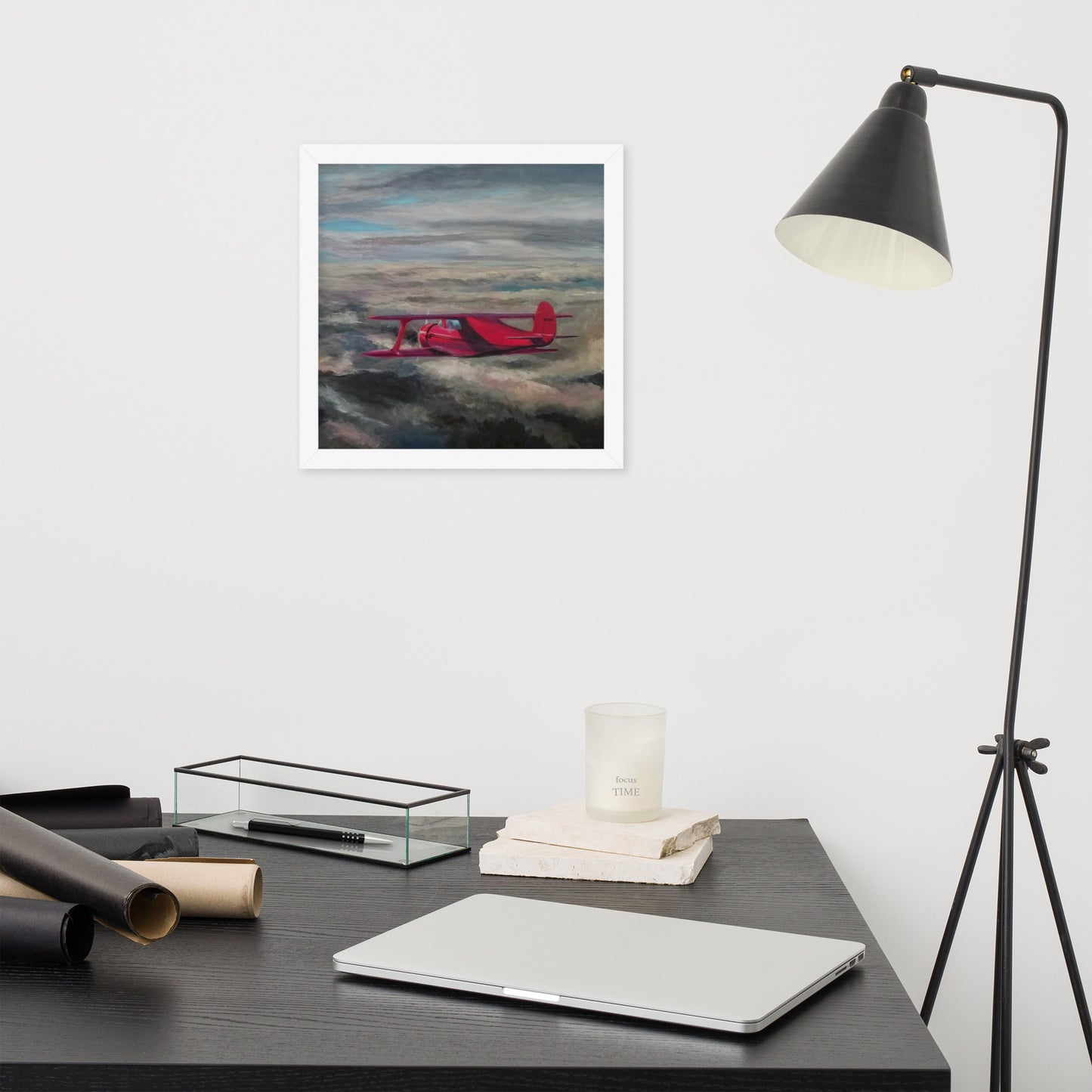"Brave Staggerwing Flight" Framed Poster Art Print
