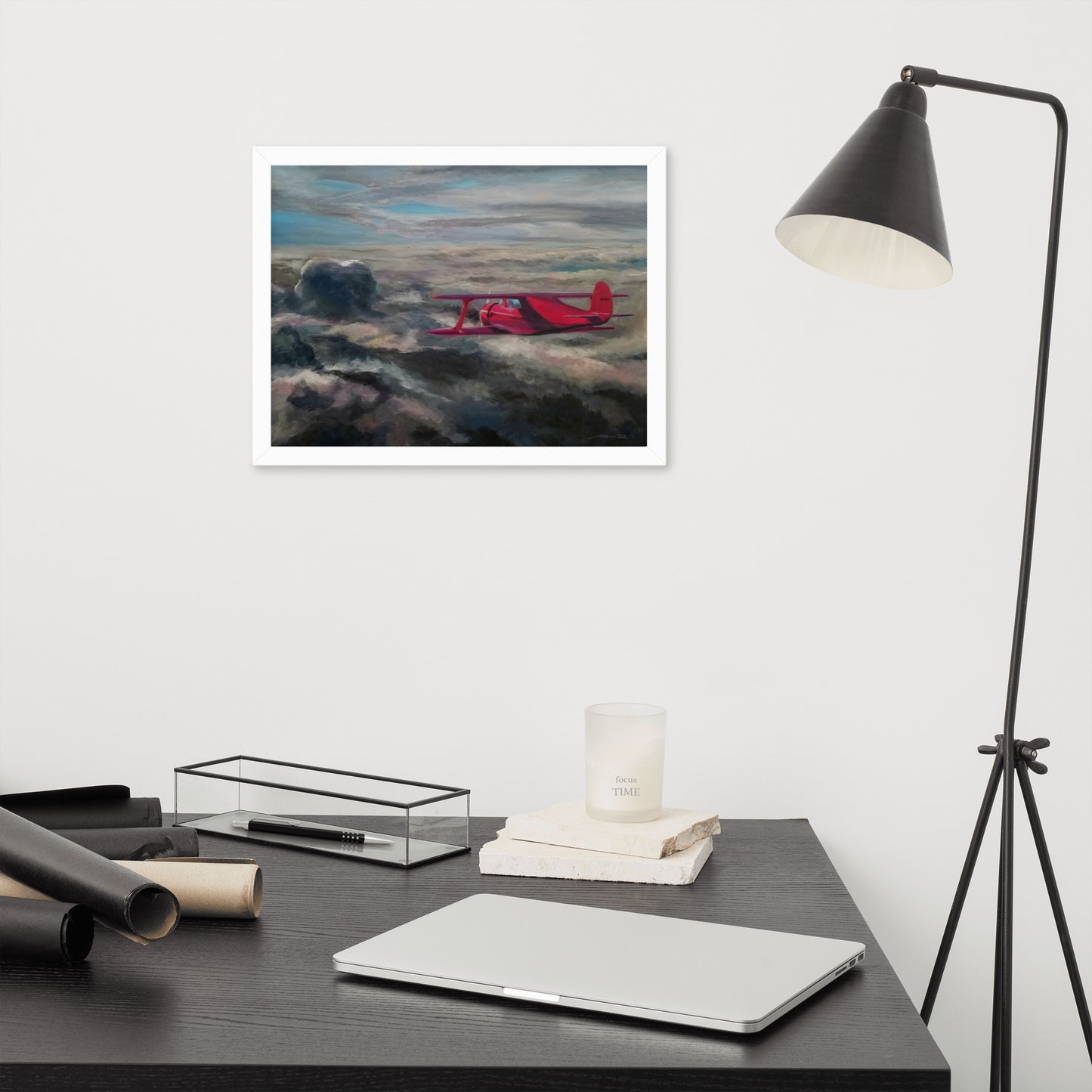"Brave Staggerwing Flight" Framed Poster Art Print