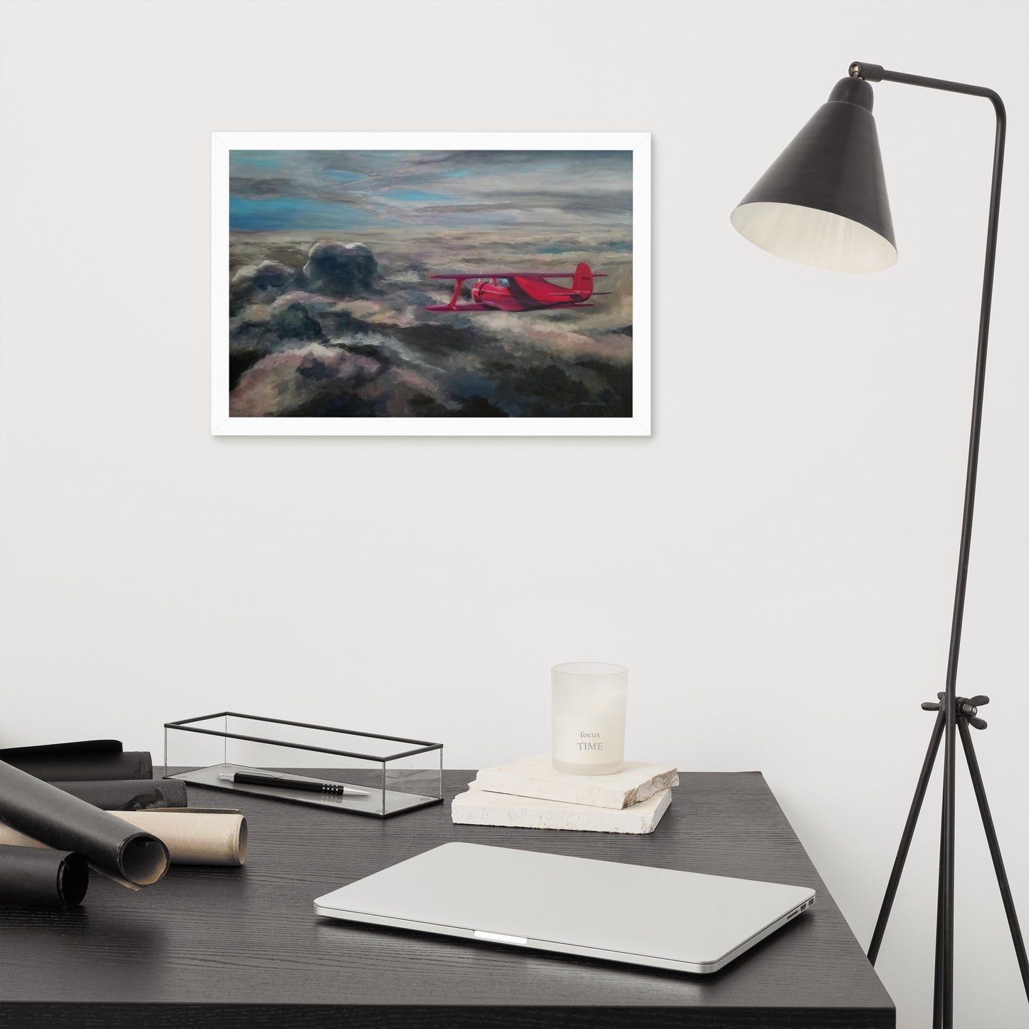 "Brave Staggerwing Flight" Framed Poster Art Print