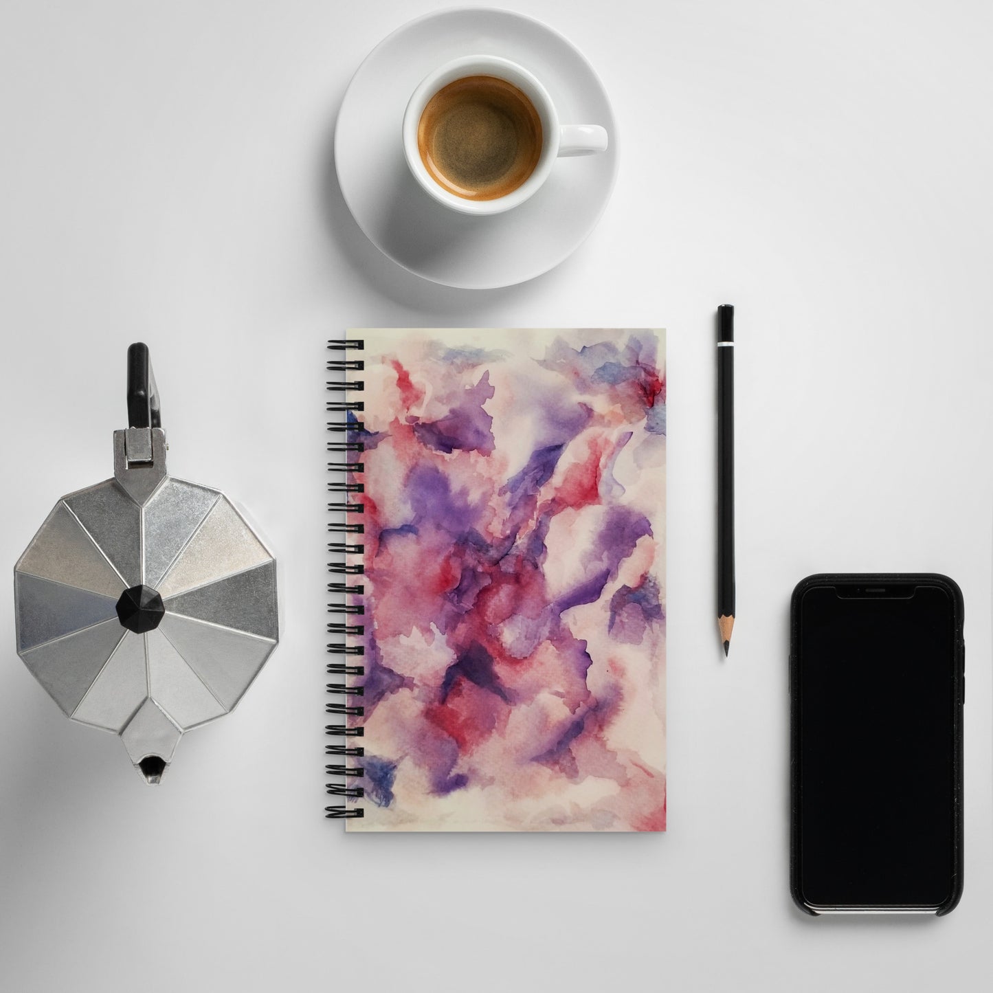 "Abstracted Orchids" Spiral Journal Notebook