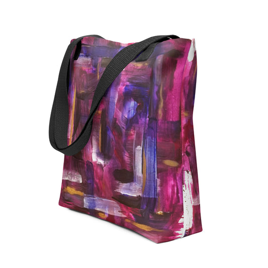 "Portrait in Violet and Gold" Tote bag