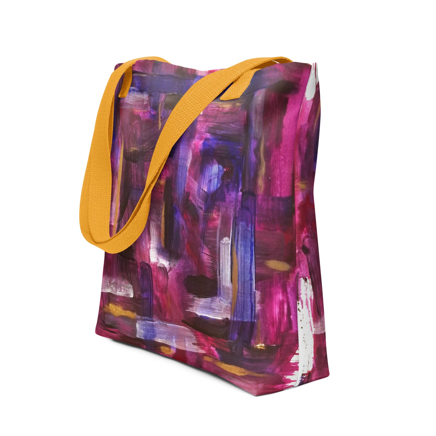 "Portrait in Violet and Gold" Tote bag