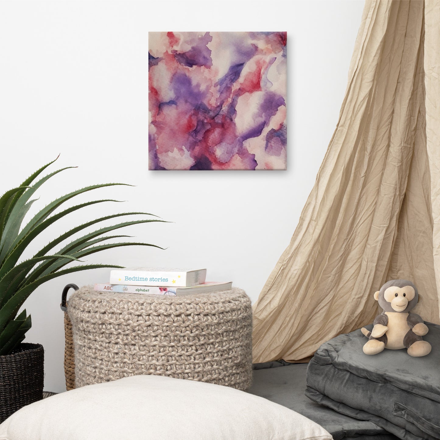 "Abstracted Orchid" Canvas Art Print