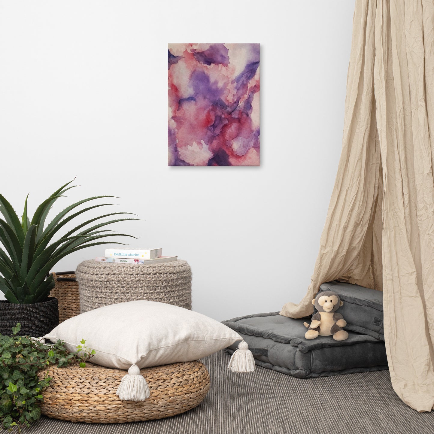 "Abstracted Orchid" Canvas Art Print