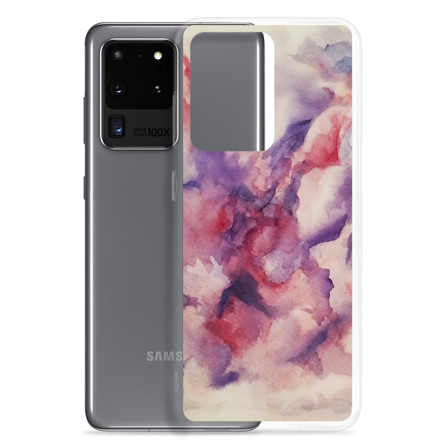 "Abstracted Orchids" Clear Case for Samsung®