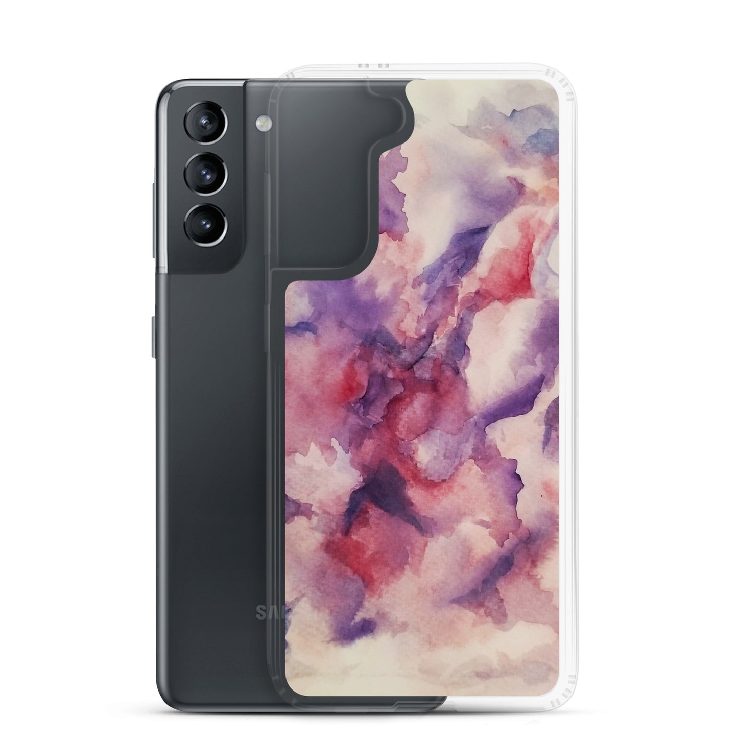 "Abstracted Orchids" Clear Case for Samsung®