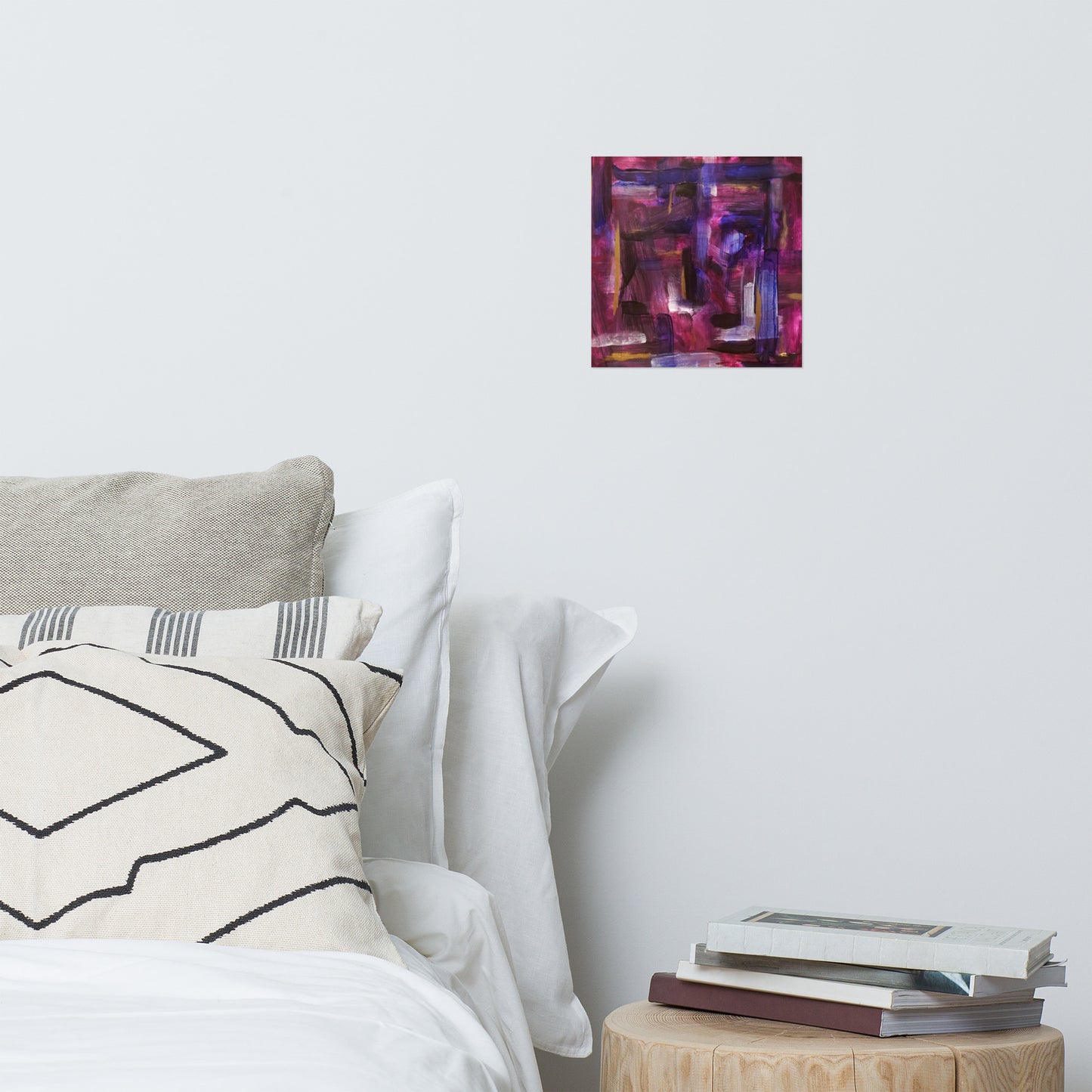 "Portrait in Violet and Gold" Poster Art Print