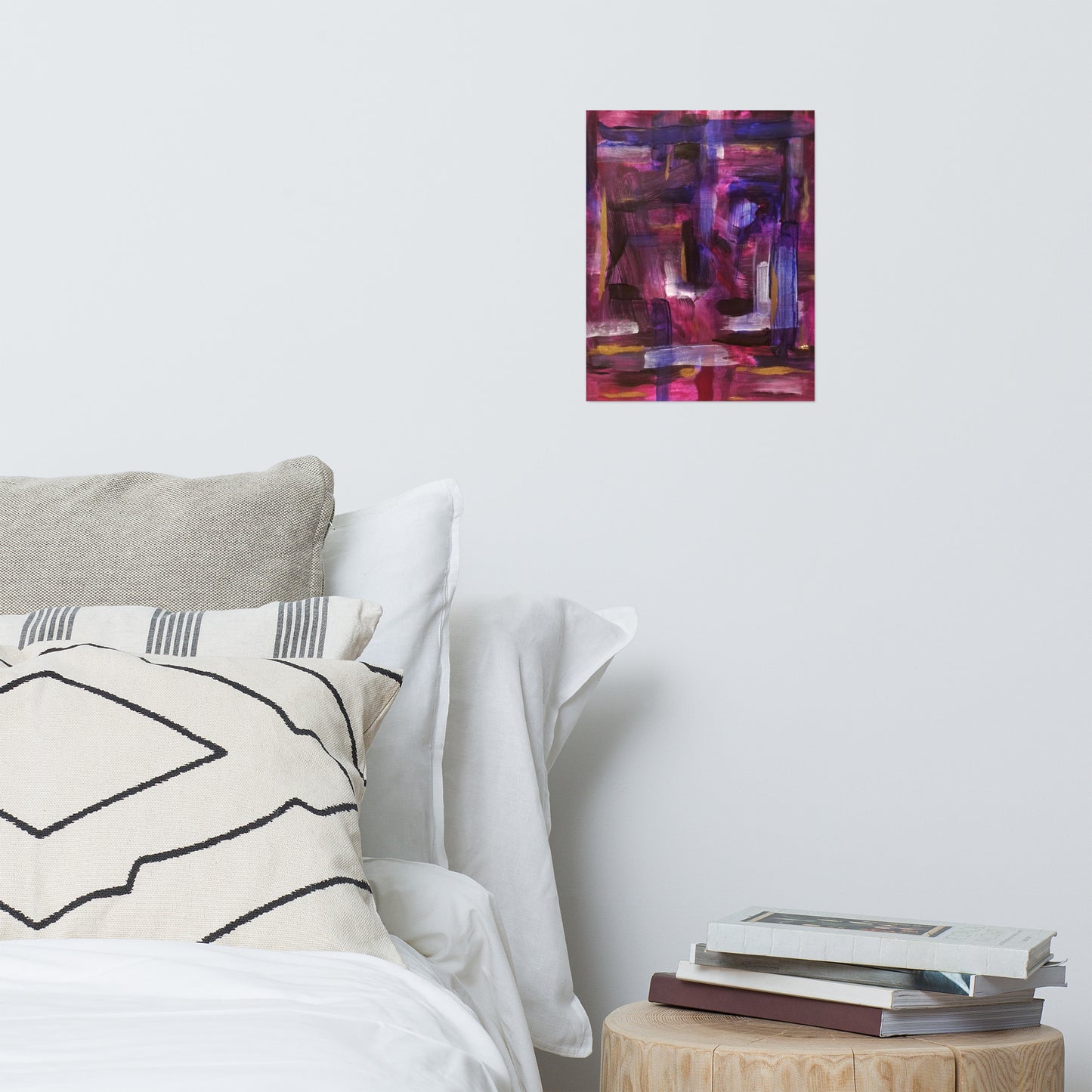 "Portrait in Violet and Gold" Poster Art Print