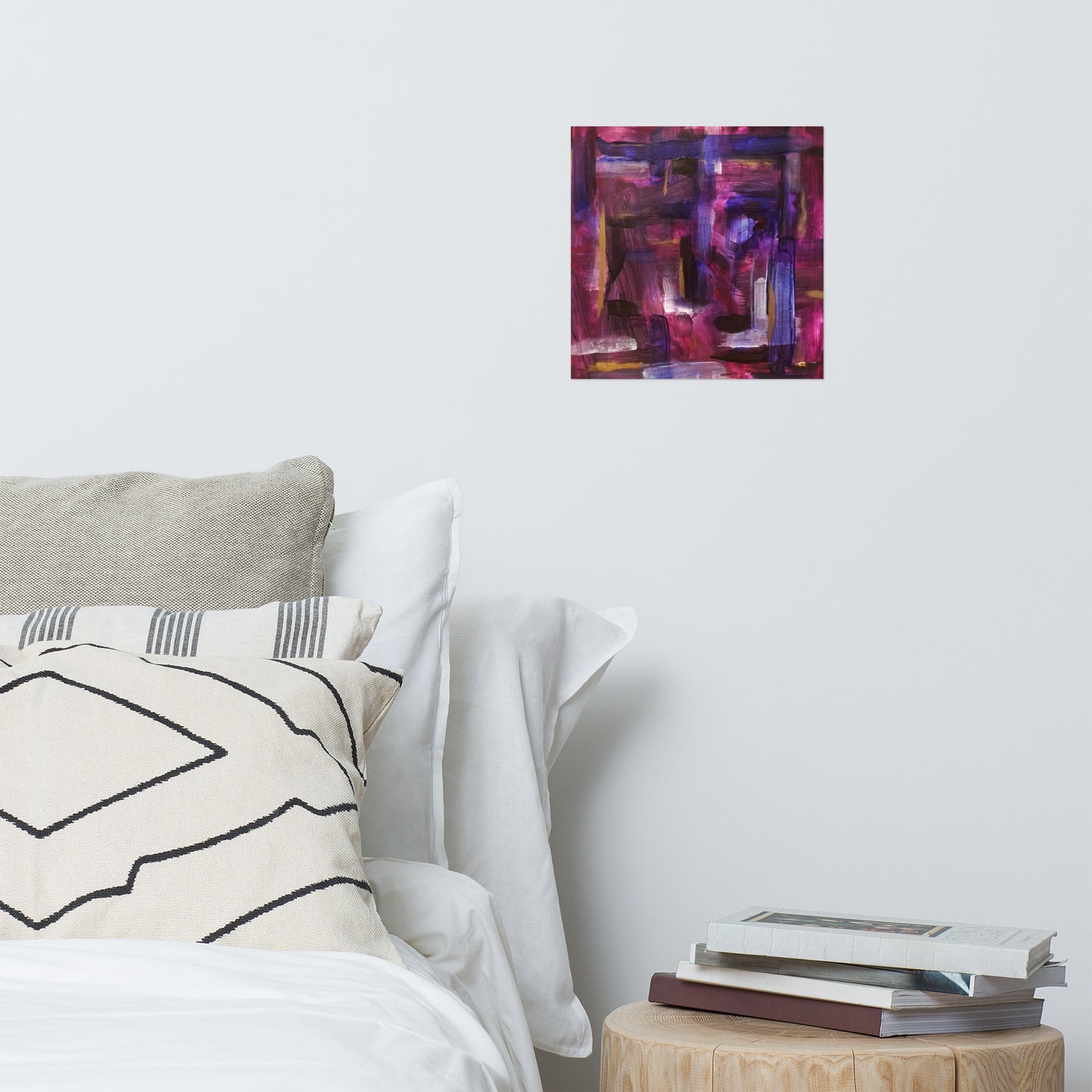 "Portrait in Violet and Gold" Poster Art Print