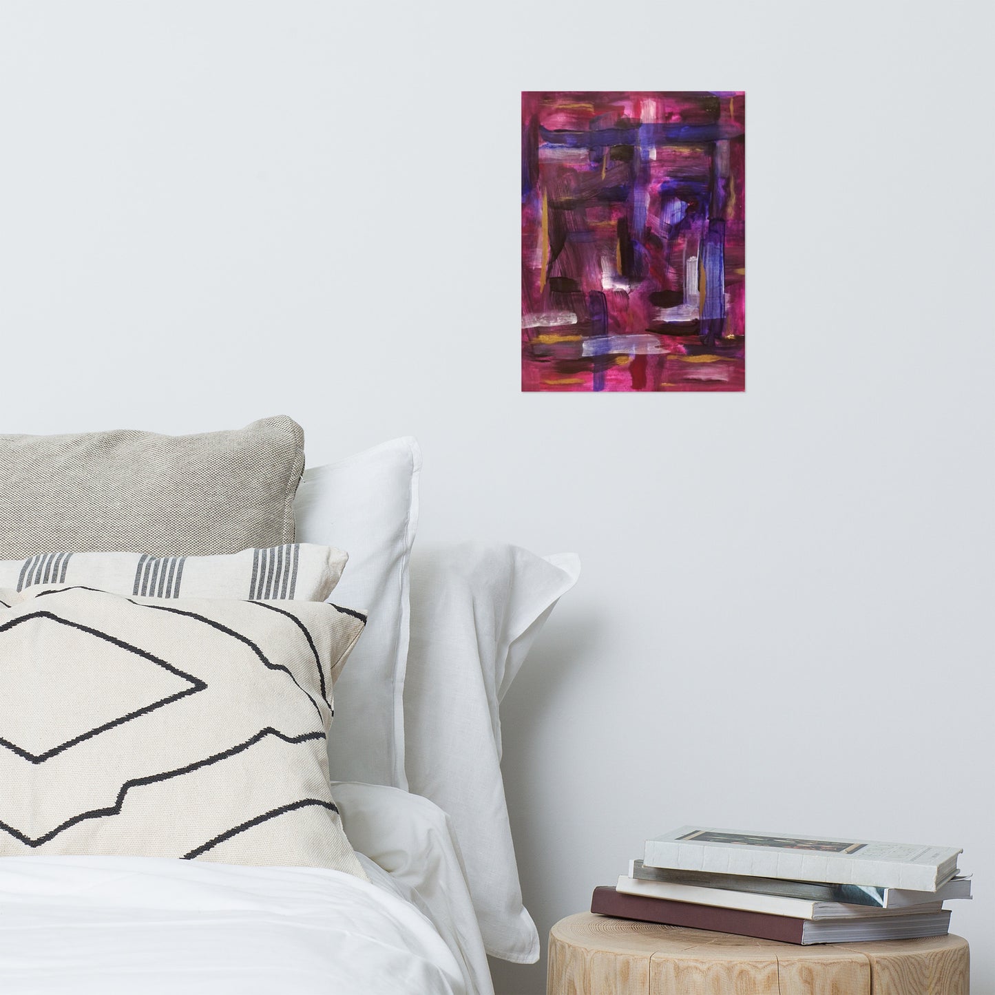 "Portrait in Violet and Gold" Poster Art Print