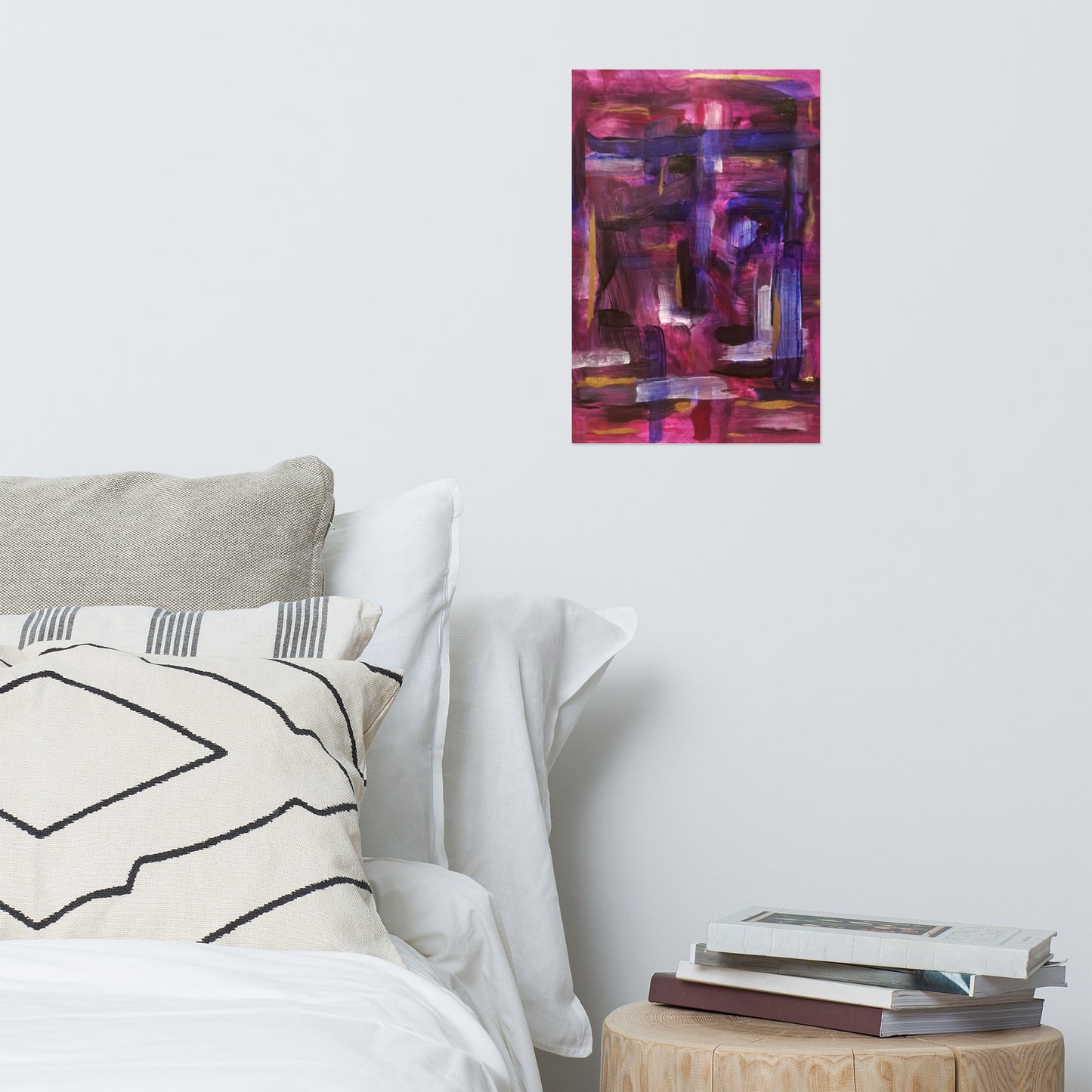"Portrait in Violet and Gold" Poster Art Print