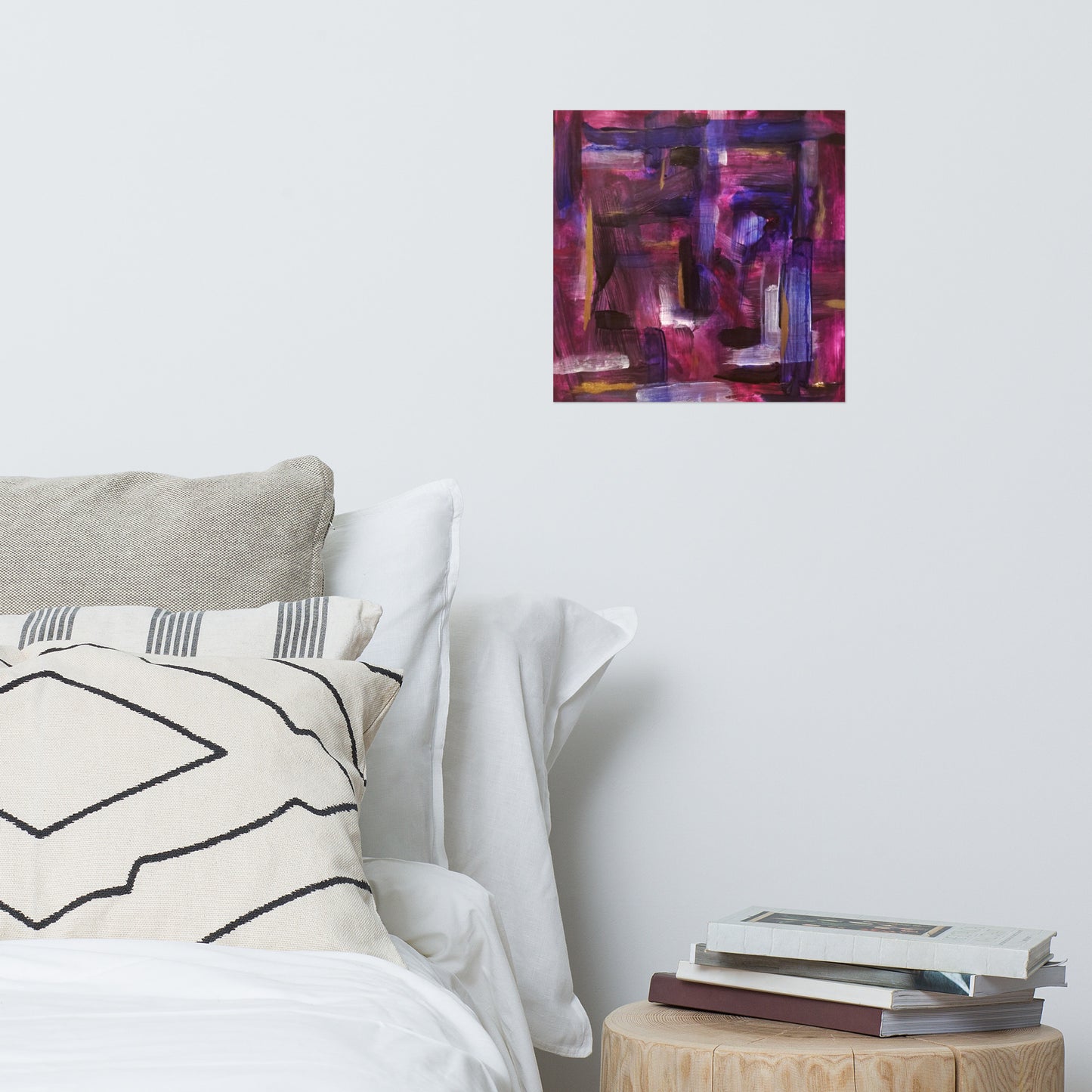 "Portrait in Violet and Gold" Poster Art Print