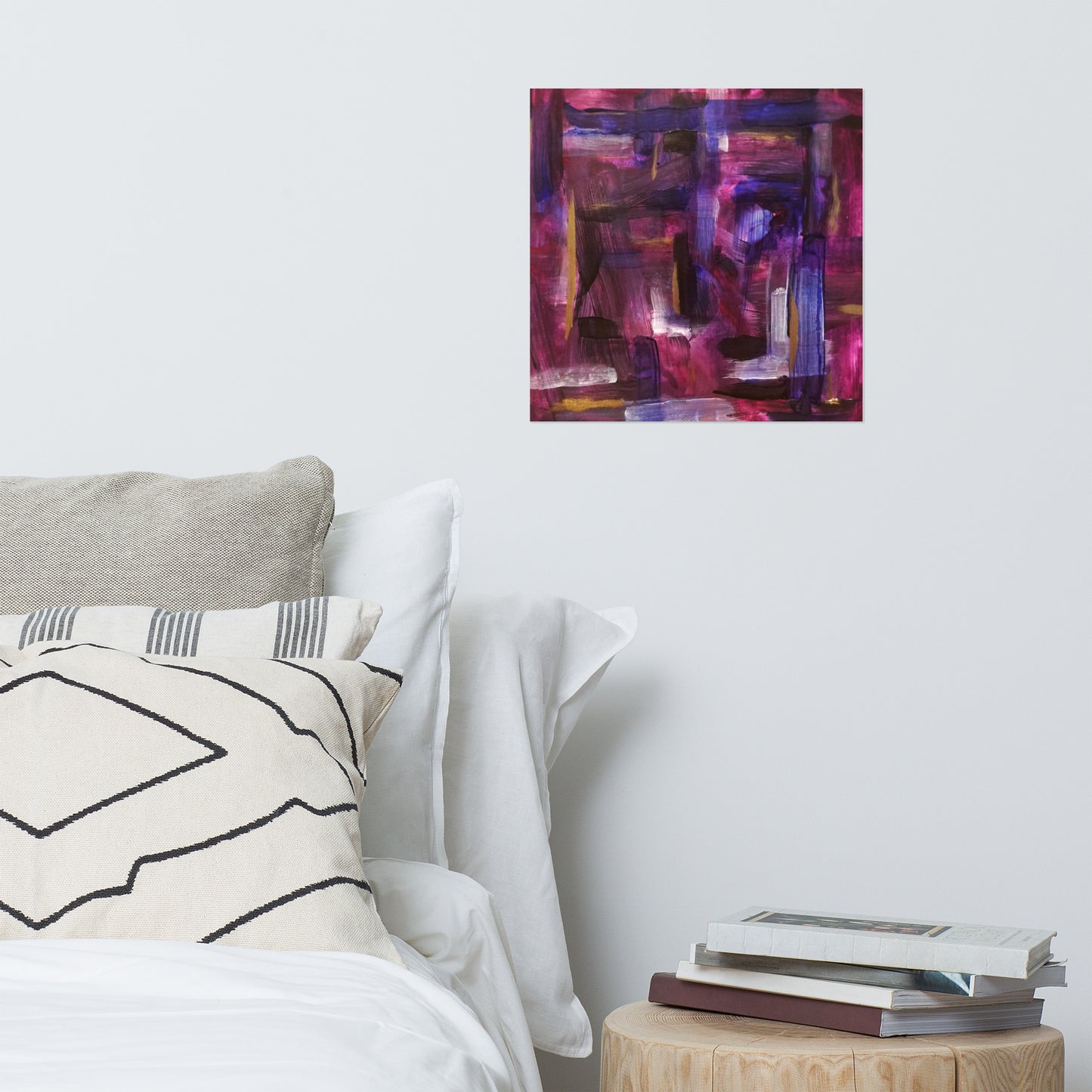 "Portrait in Violet and Gold" Poster Art Print