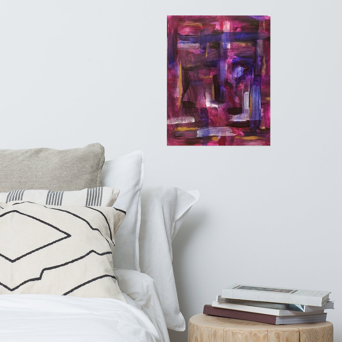 "Portrait in Violet and Gold" Poster Art Print