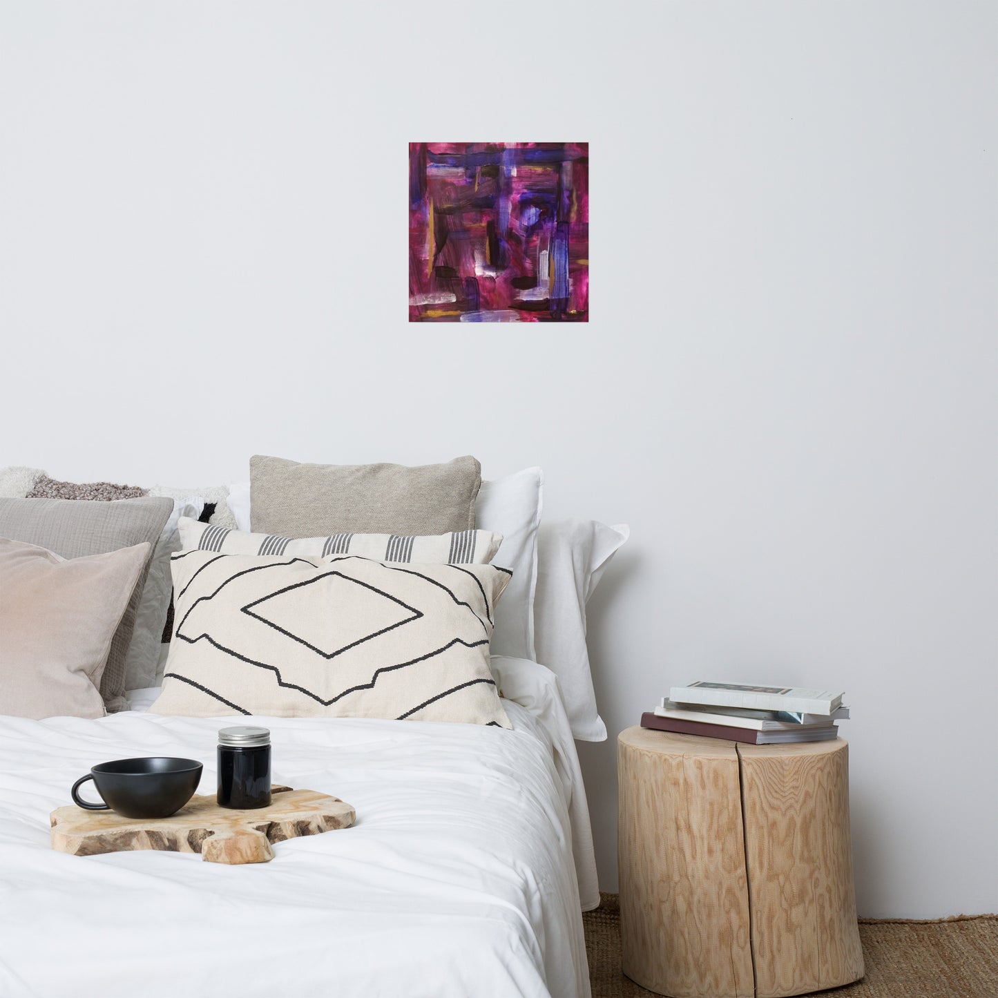 "Portrait in Violet and Gold" Poster Art Print