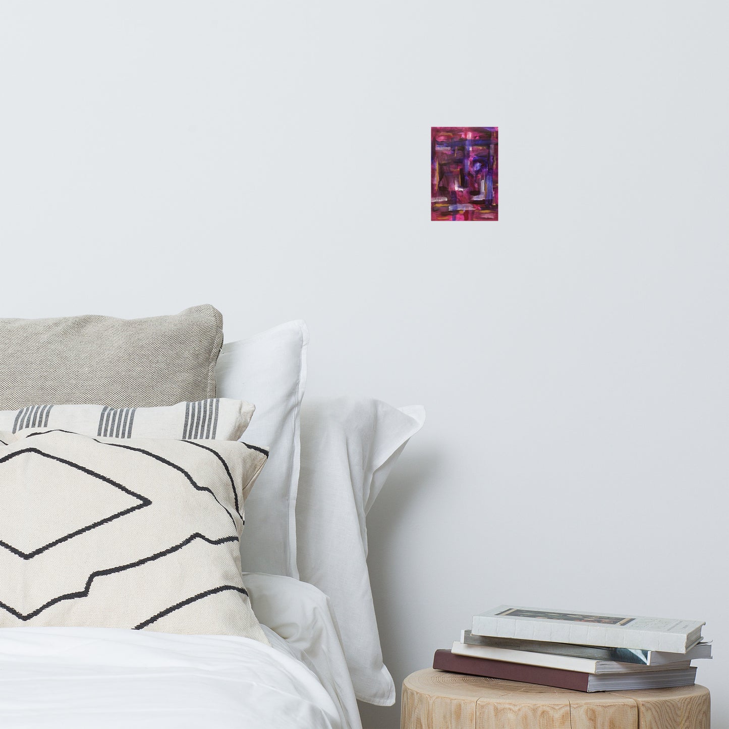 "Portrait in Violet and Gold" Poster Art Print