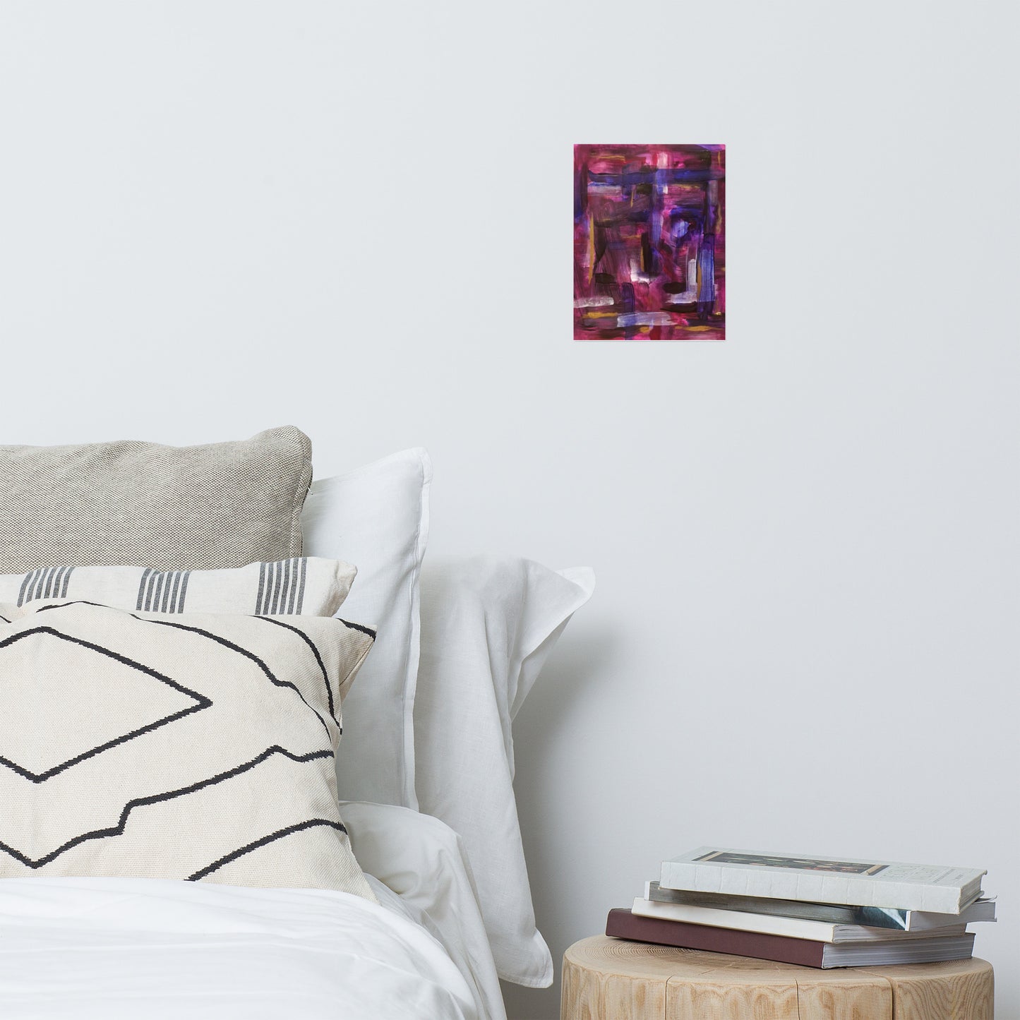 "Portrait in Violet and Gold" Poster Art Print