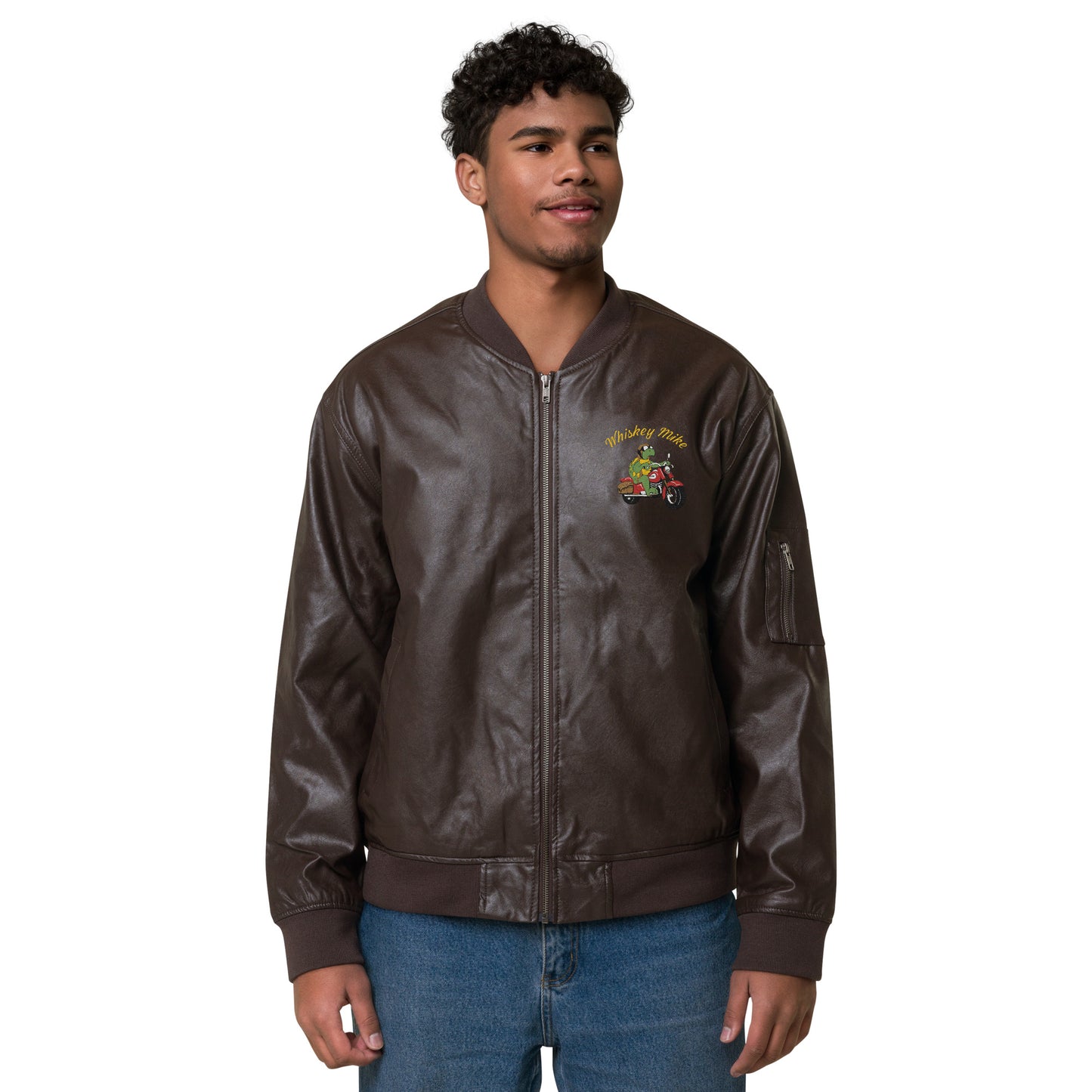 Leather Bomber Jacket