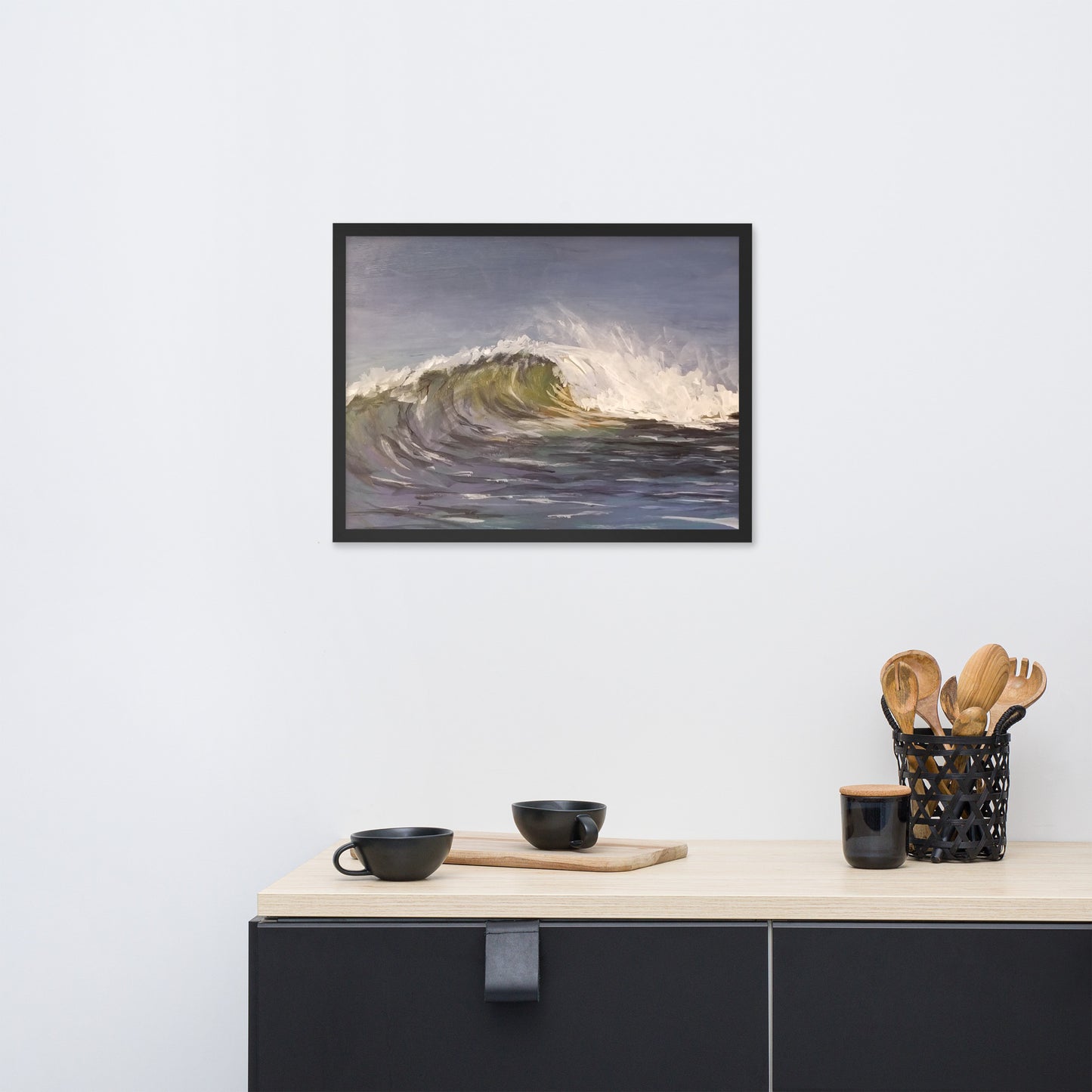 "Wave Impression" Framed Poster Art Print