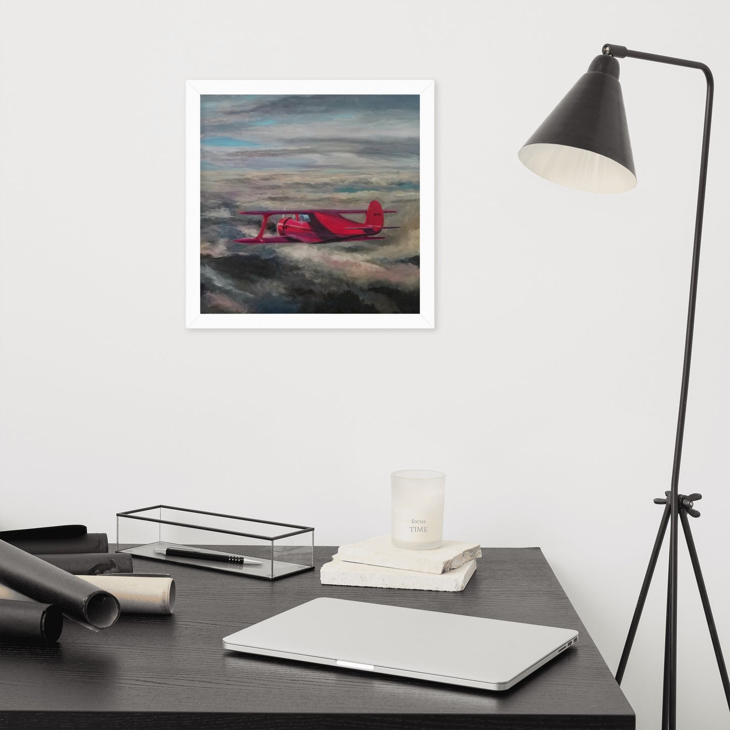 "Brave Staggerwing Flight" Framed Poster Art Print