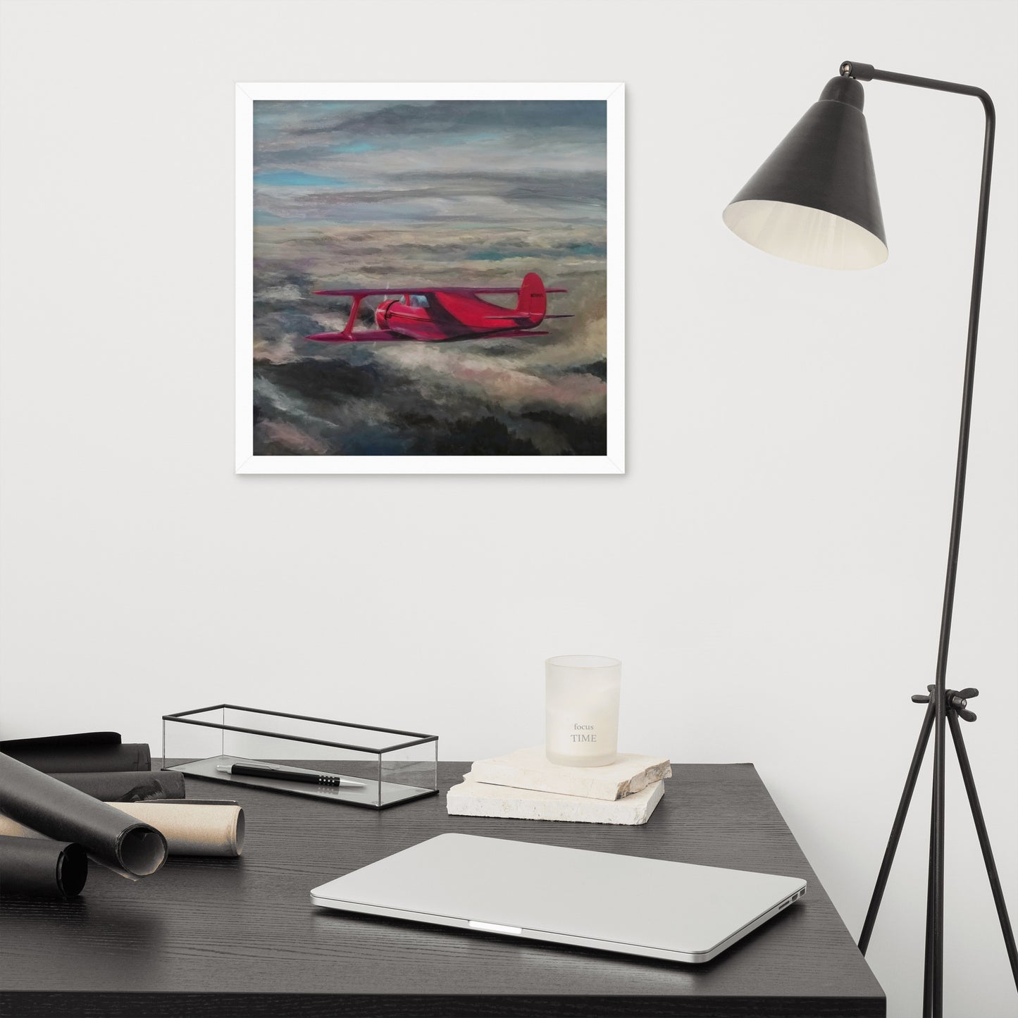 "Brave Staggerwing Flight" Framed Poster Art Print