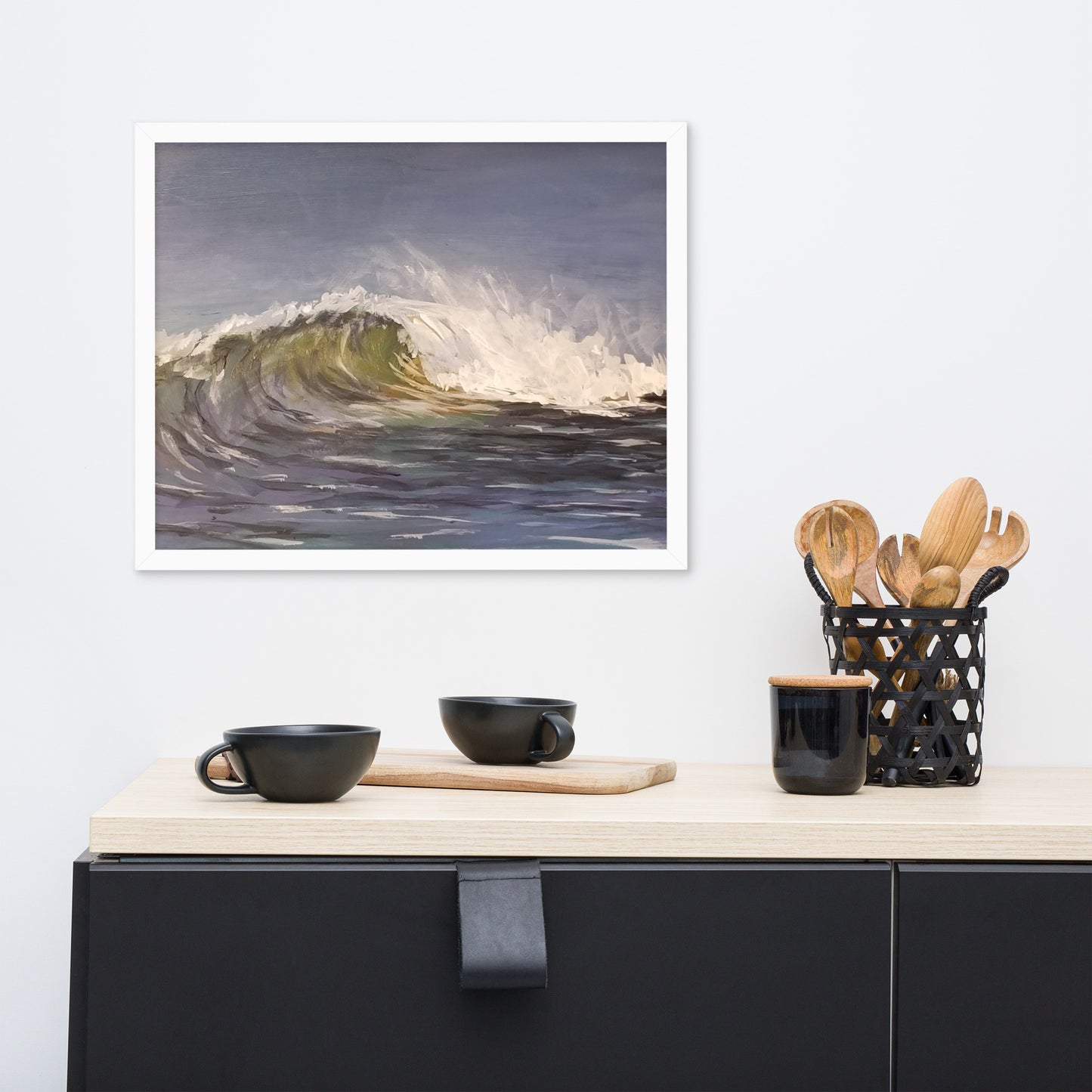 "Wave Impression" Framed Poster Art Print