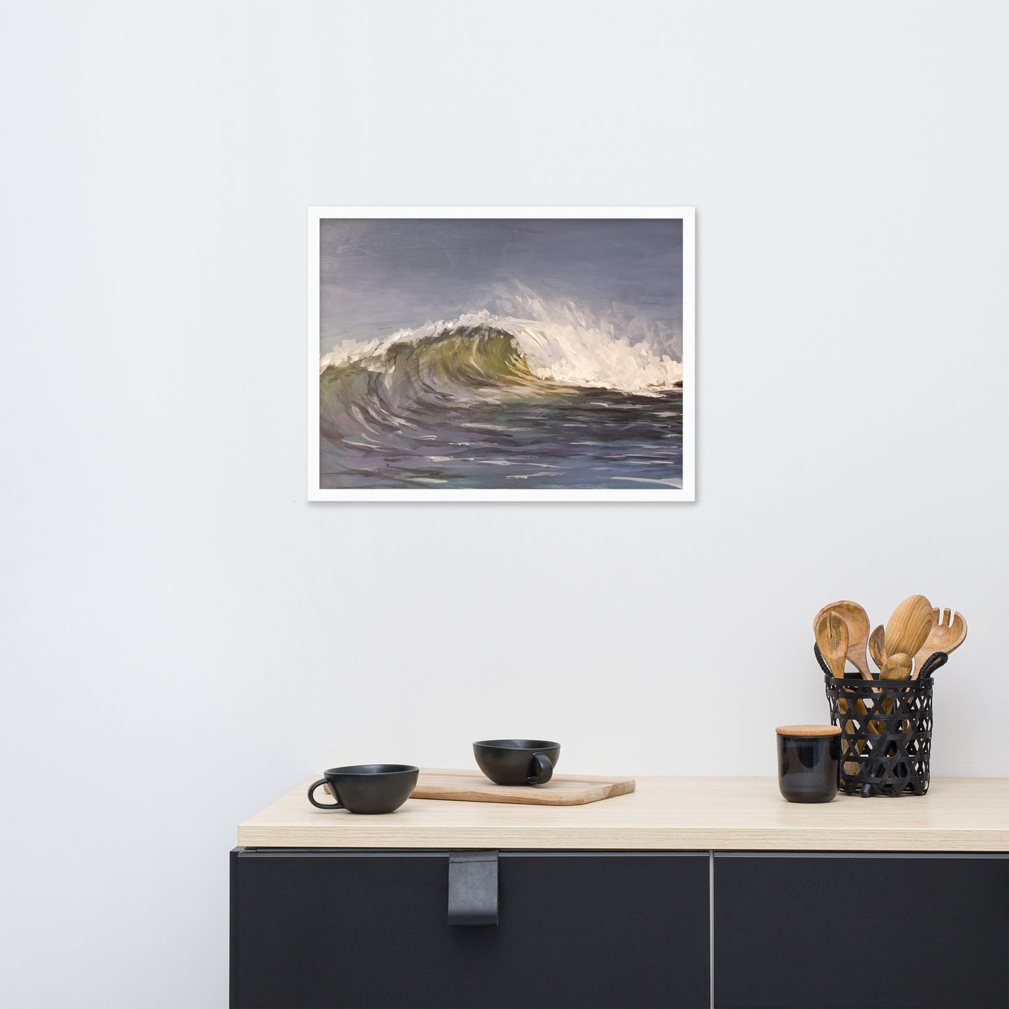 "Wave Impression" Framed Poster Art Print