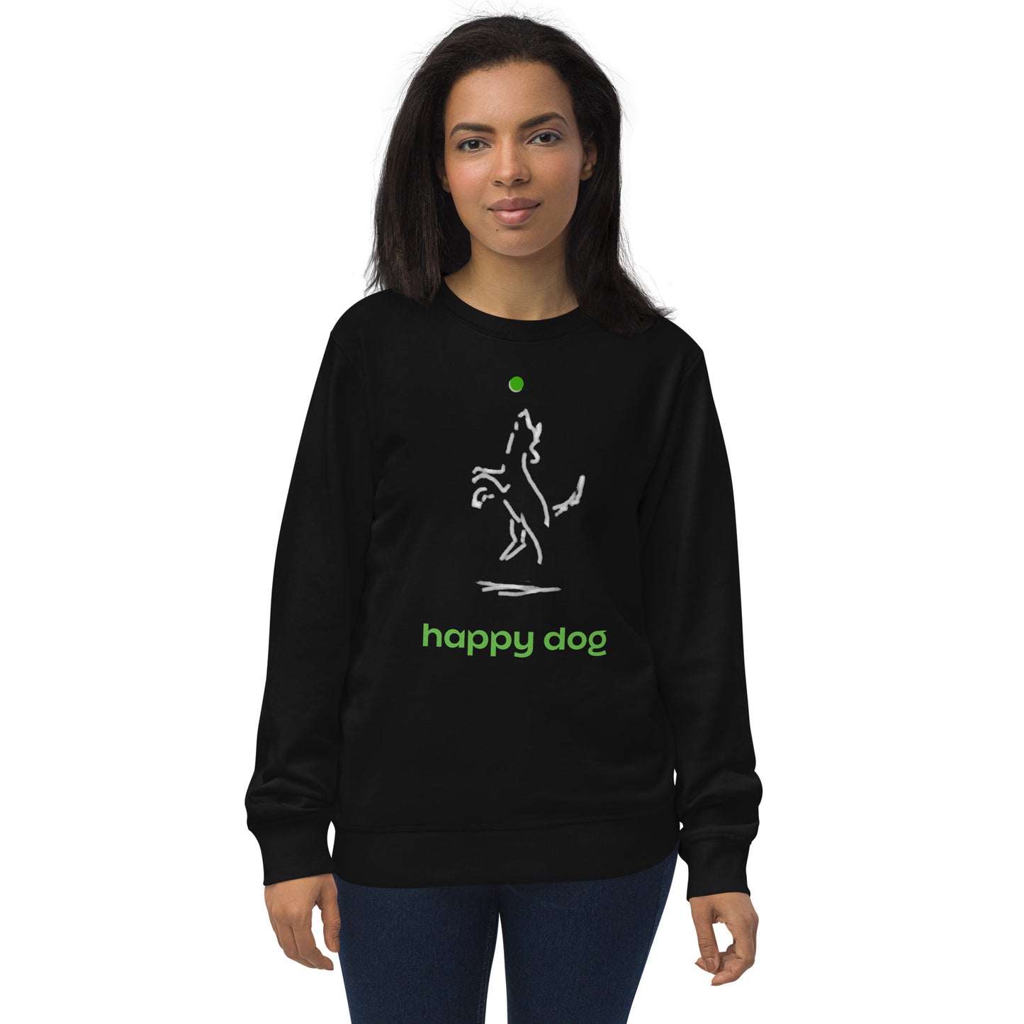 "Happy Dog" Unisex Organic Sweatshirt