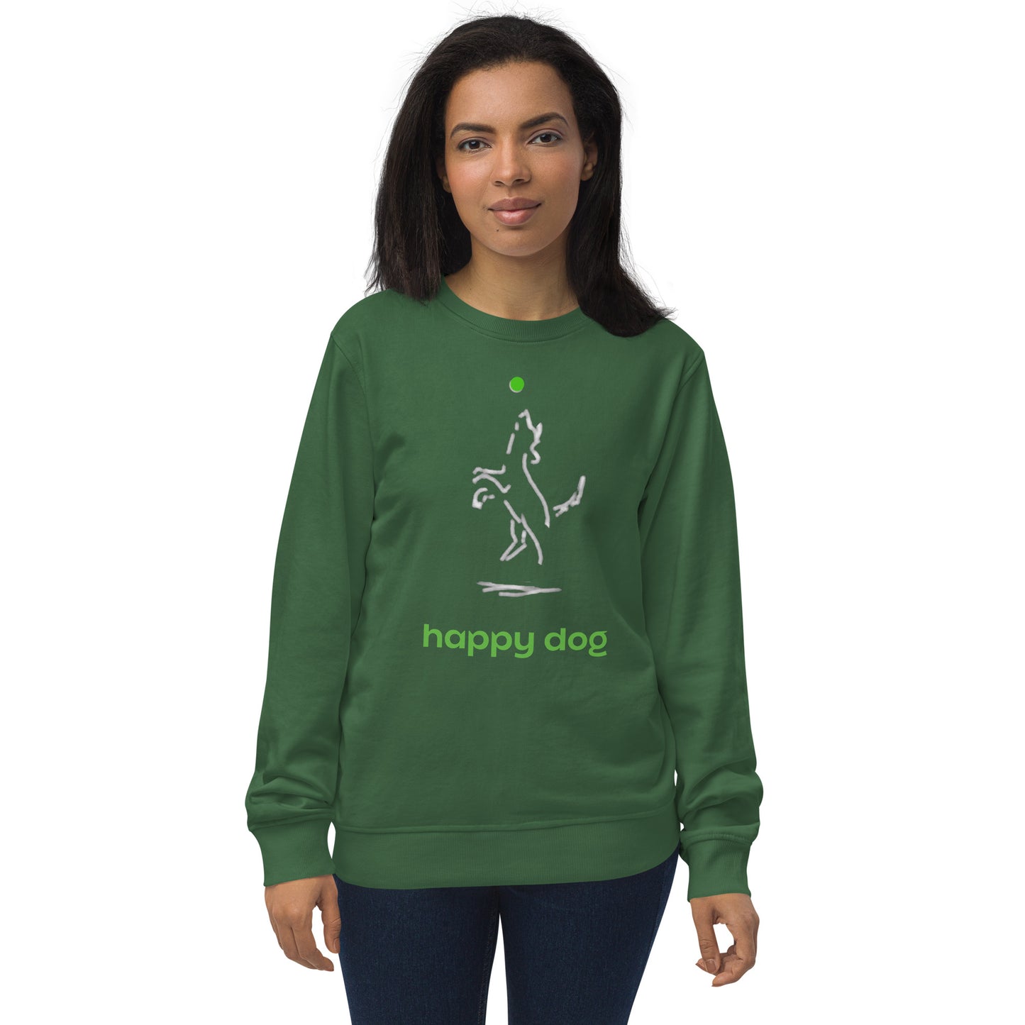 "Happy Dog" Unisex Organic Sweatshirt