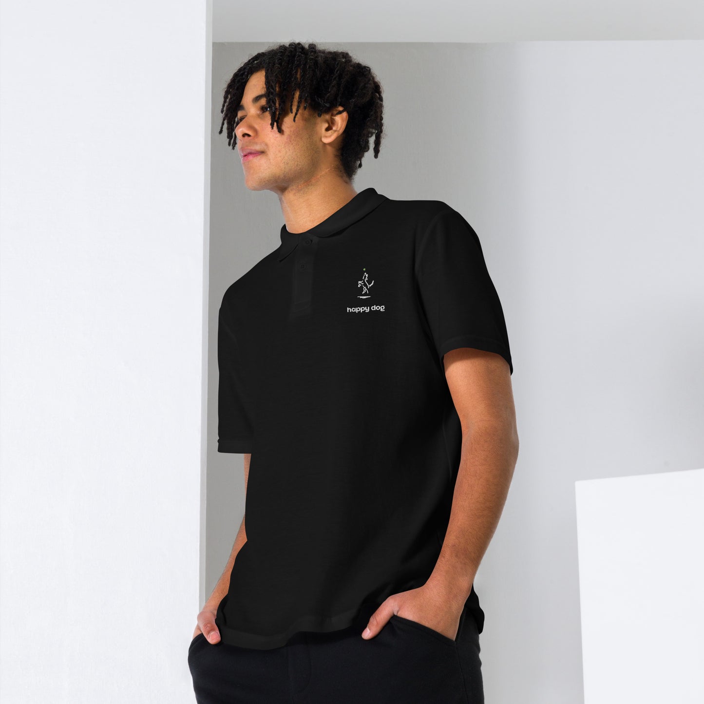 "Happy Dog" Unisex pique polo shirt